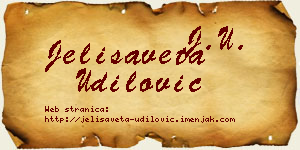 Jelisaveta Udilović vizit kartica